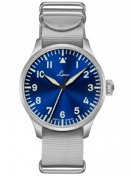 Laco 42mm Augsburg Blaue Stunde Automatic Pilot Watch with Sapphire Crystal #862100