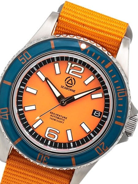 Seaborne Sea Venture 100-Meter Automatic Dive Watch with a 41mm Case and an AR Sapphire Crystal #SB-SV-003-SOD