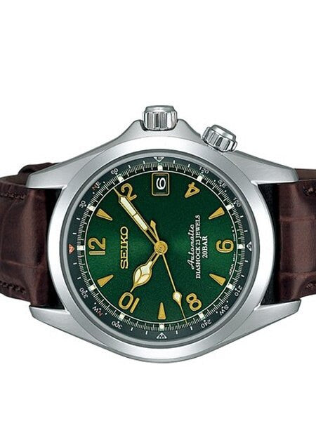 Scratch and Dent - Seiko Green Dial Automatic Alpinist Field Watch with 38mm Case, and Sapphire Crystal  #SARB017 6