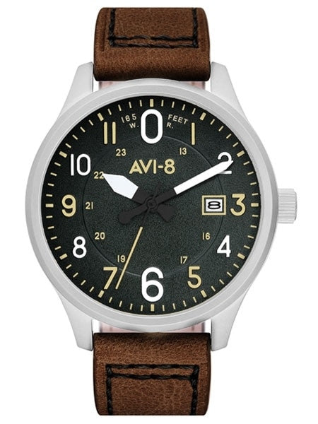 AVI-8 Hawker Hurricane Aviator Watch with Altimeter Style Dial #AV-4053-0B