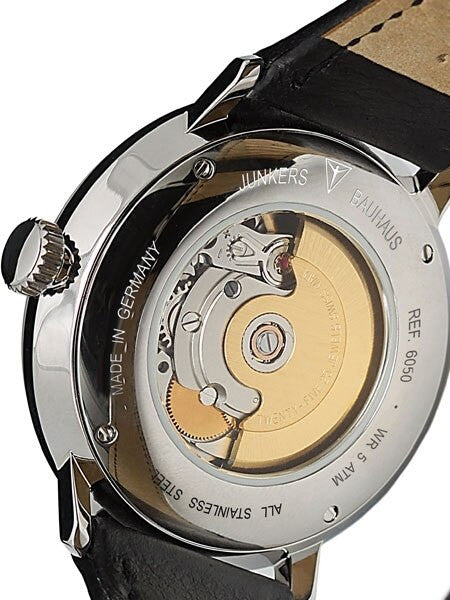 Junkers Bauhaus Swiss Automatic Watch with Domed Hesalite Crystal #6050-2