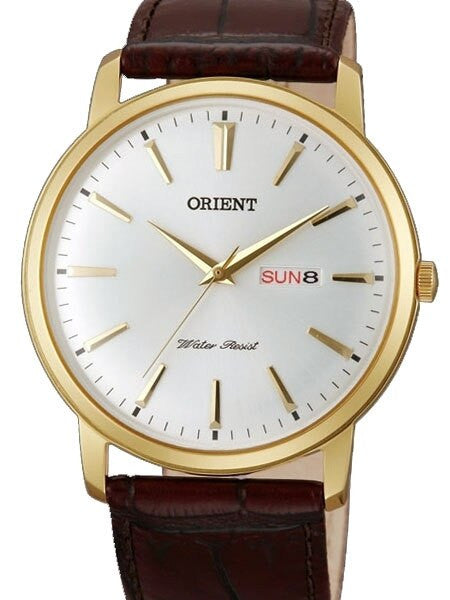 Orient Capital Quartz Goldtone Dress Watch with Day and Date