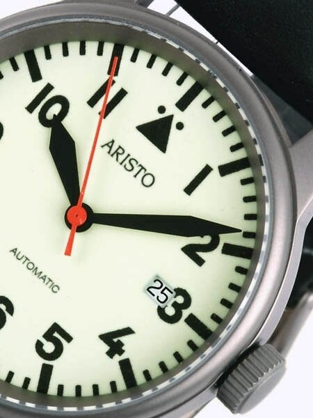 Aristo 5H70TI Titanium Case Swiss Automatic Watch with Luminous Dial