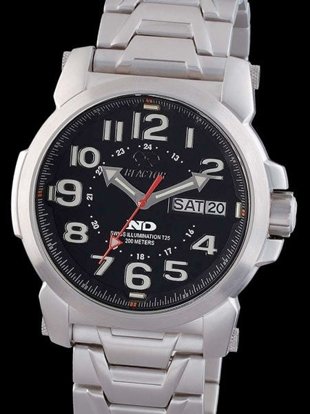 Reactor Atom Watch with Never Dark Illumination, Stainless Steel Case and Bracelet #68091