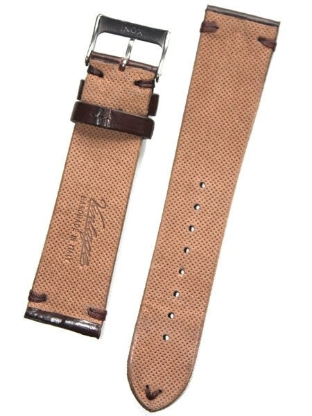 Handmade Italian Vintage Style Brown Center Belly Alligator and Hand-Stitching #ML-VIN90202