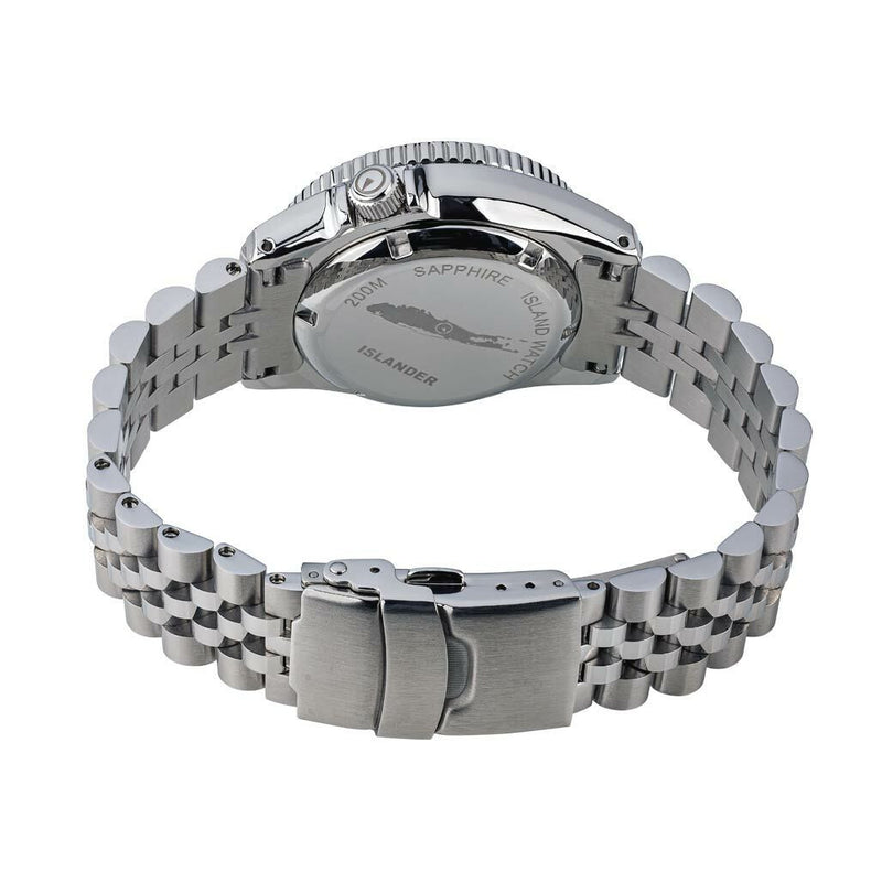 Islander 38mm Automatic Dive Watch with Bracelet, Double-Domed AR Sapphire Crystal, and Embossed Ceramic Bezel Insert #ISL-73
