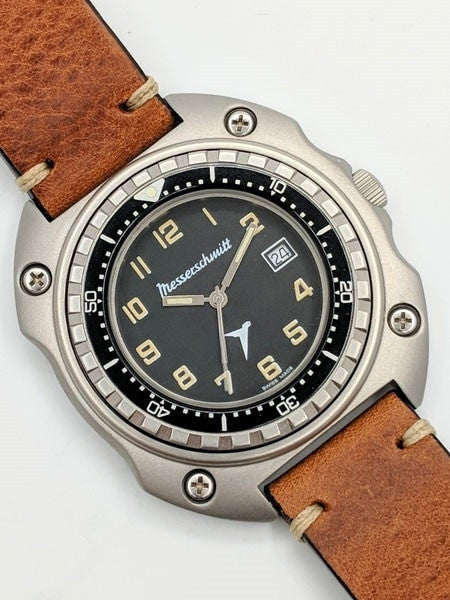 Messerschmitt 43mm Sand Blasted Case with Uni-Directional Bezel #ME2040-VLB