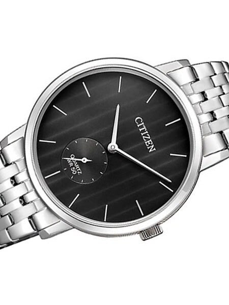 Citizen Quartz Dress Watch with Black Dial and SS Bracelet #BE9170-56E