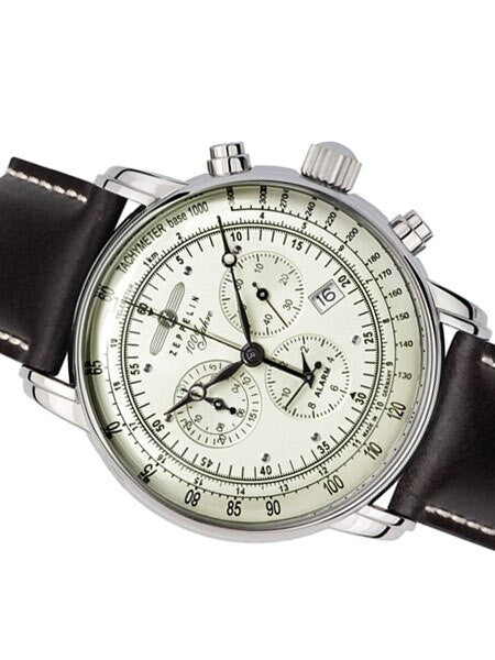 Graf Zeppelin Swiss Quartz Chronograph Watch with Alarm Function #8680-3