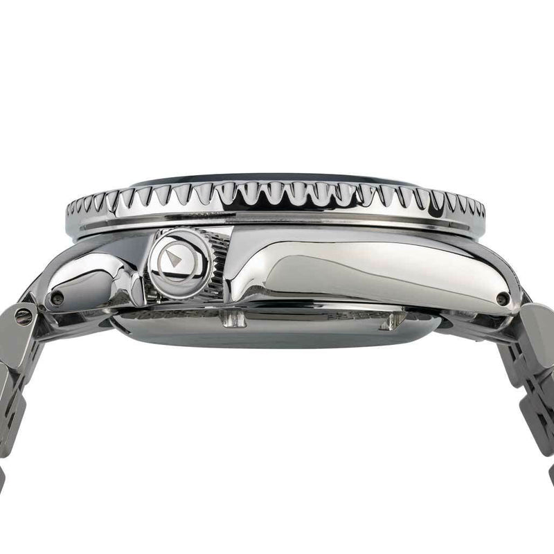 Islander Automatic Dive Watch with Solid-Link Bracelet, AR Sapphire Crystal, Dual-Time Luminous "Batman" Bezel Insert #ISL-74