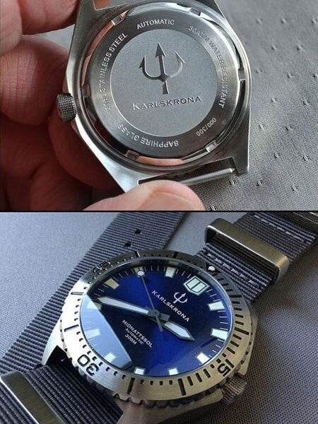 Karlskrona Midnattssol 300-Meter Automatic Dive Watch with 43mm Case #MID-BND