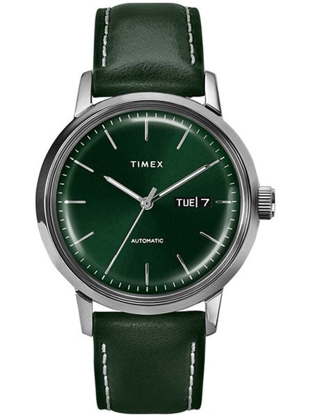 Timex 40mm Marlin 21-Jewel Automatic Watch with Stainless Steel Case and Green Dial #TW2U11900ZV