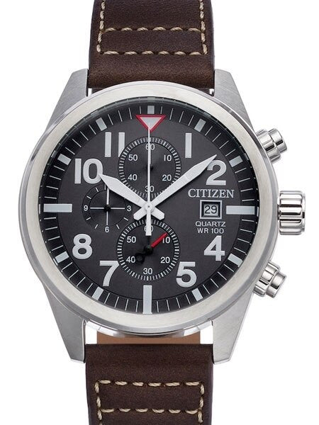 Citizen Quartz Chronograph Watch with Stopwatch, 12-hour Totalizer #AN3620-01H