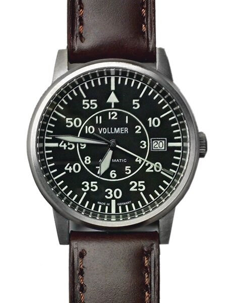 Vollmer Aerodyne Swiss Automatic Watch with Sapphire Crystal, 38.5mm Titanium Case #V5H85