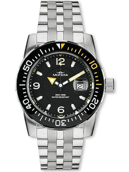 Mondia Wave Swiss Quartz 300 Meter Dive Watch with a Ceramic Bezel #1-690-3
