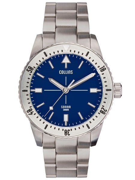 Collins SONAR Swiss Automatic, 300-M Dive Watch with 39.5mm Case and a Sapphire Crystal #CWC03