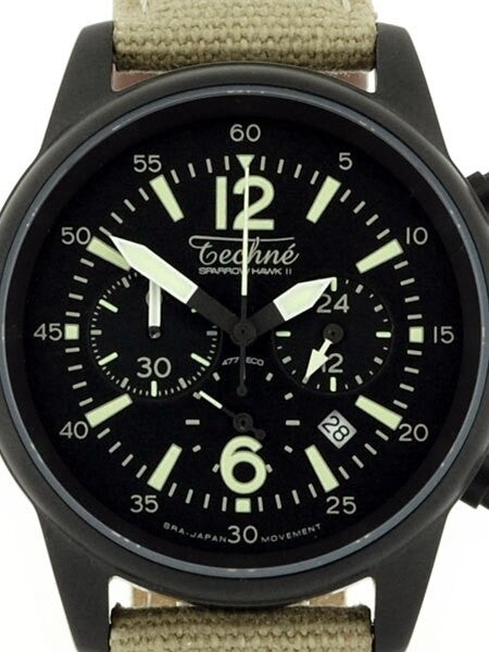 Techne 41.5mm SparrowHawk II Quartz Chronograph with 24-Hour Sub-Dial  #477.132