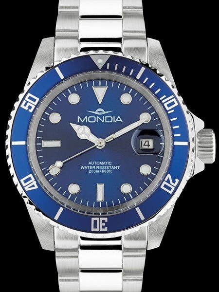Mondia Classic Automatic Dive Watch with Blue Dial #MI786SS-02BL-BM