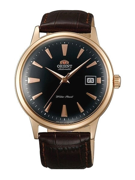 Orient Automatic Watch with Black Dial, Rose Goldtone Case and Hour Markers #ER24001B