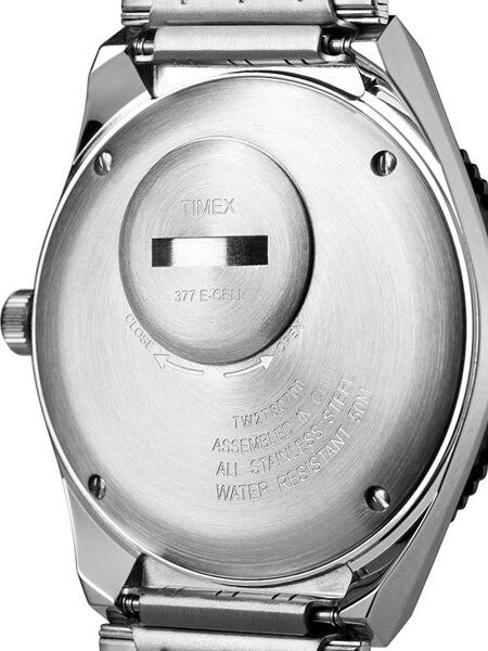 Q Timex Reissue of 1970's 38mm Stainless Steel Bracelet Watch #TW2T80700ZV