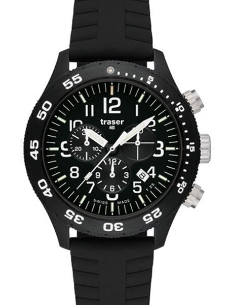 Traser Officer Pro Chronograph with Tritium Illumination and 12-Hour Totalizer #107101
