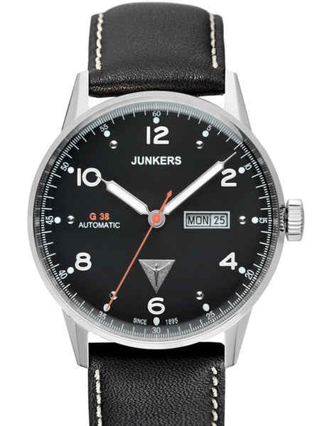 Junkers G38 Day and Date Automatic Watch with Black Dial #6966-2