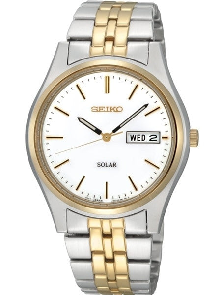 Seiko Core Series Solar Watch with 37mm Stainless Steel Case and Bracelet #SNE032