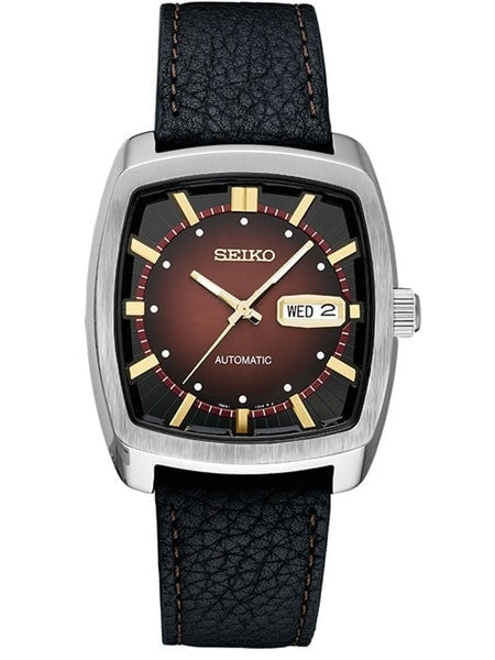 Seiko Recraft Series Automatic Watch with Stainless Steel Case, and Leather Strap #SNKP25