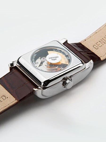 Orient Romance Women's Automatic Dress Watch with Curved Crystal and CZ Baguettes on the Bezel #ENRAP002W