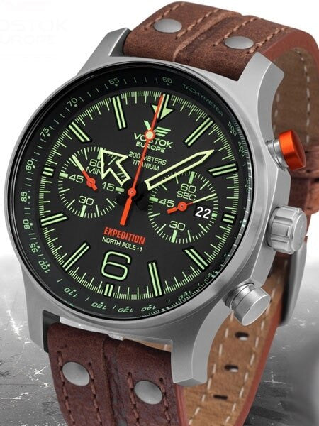 Vostok-Europe Expedition North Pole Chronograph with 47mm Titanium Case #595H299