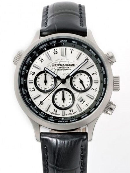 Sturmanskie Traveler Quartz Chronograph Watch with 24-hour Sub-Dial #3385878