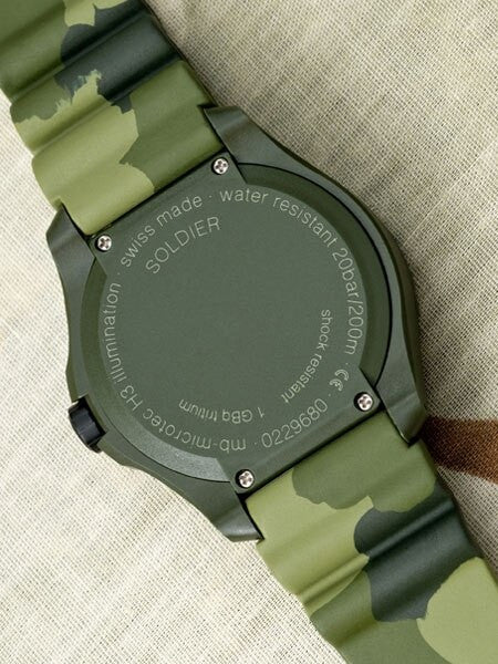Traser Soldier Military Camouflage Watch with Green Tritium Illumination and Sapphire Crystal #106631