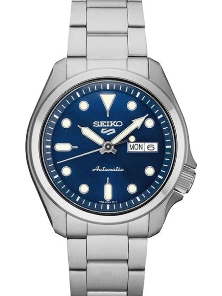 Seiko 5 Sports 24-Jewel Automatic Watch with Blue Dial and SS Bracelet #SRPE53