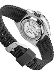 Seiko 5 Sports 24-Jewel Automatic Watch with Black Dial and Silicone Strap #SRPD93