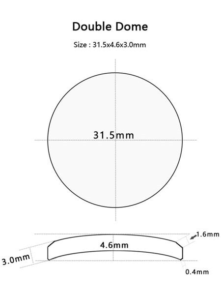 Double-Dome AR Sapphire Crystal to replace OEM Hardlex on SKX007, 009 #007-DD