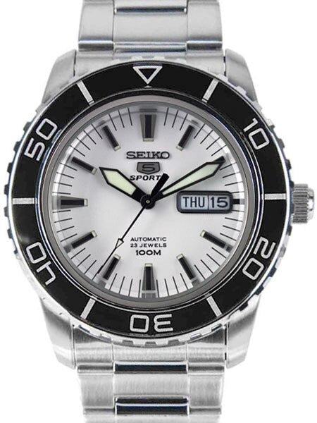 Seiko 41mm Sports 5, 23-Jewel Automatic Watch with Day and Date