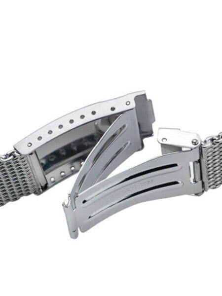 Vollmer Sand Blasted Mesh Bracelet with Adjustable Deployant Clasp #90460H3 (20mm)