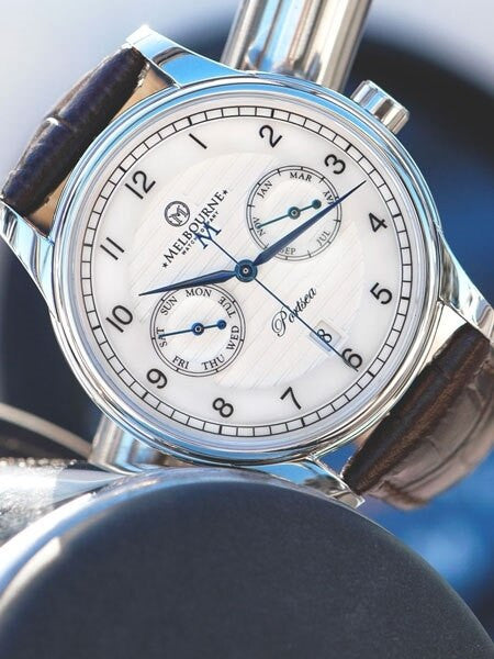 Melbourne Portsea Automatic Calendar Watch with White Dial, Sapphire Crystal #PS.40.A.CAL.01
