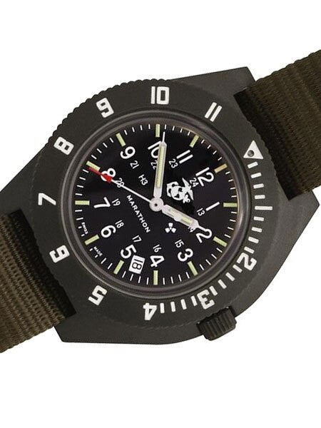 Marathon Swiss Made Quartz USMC Military Navigator Watch with Tritium Illumination #WW194013SG-USMC
