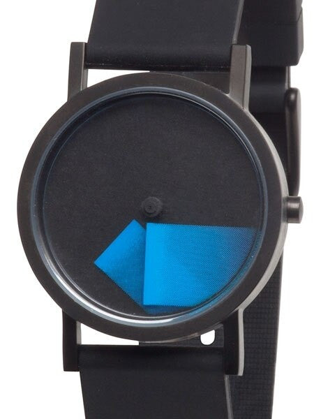 Projects 33mm Black Deja Vu Quartz Watch with Matching Rubber Strap #7287A