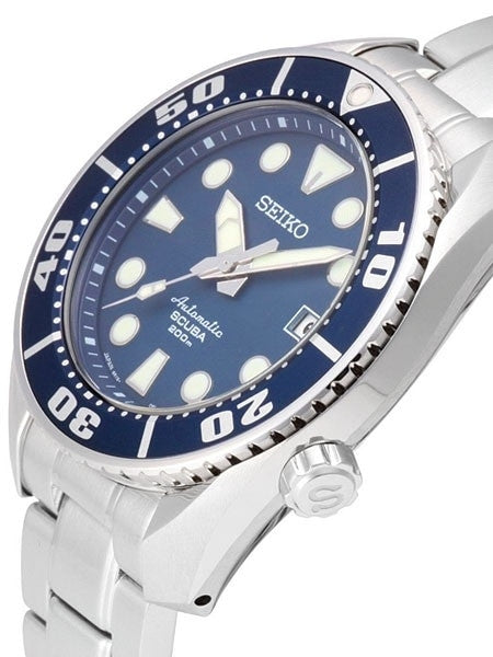 Seiko Sumo Prospex Automatic Dive Watch with Blue Dial and Stainless Steel Bracelet #SBDC003