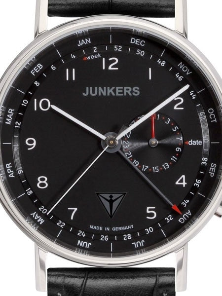Junkers Eisvogel F13 Swiss Quartz Calendar Watch with Date, Week, Month  #6734-2