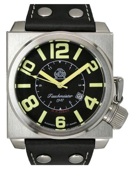 Tauchmeister T0208 XXL Automatic Military Watch with 48mm Square Case