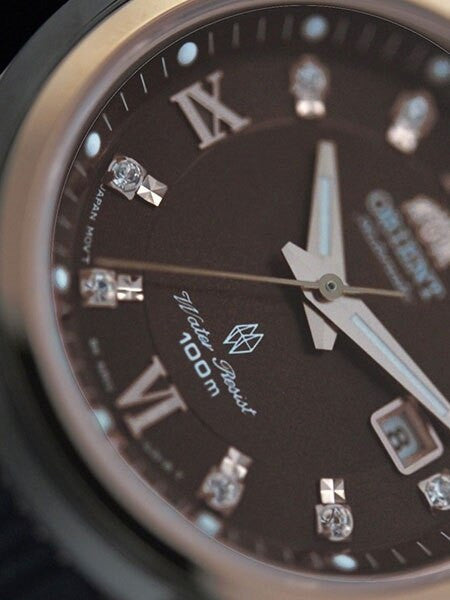 Orient GEM Women's Automatic Watch with Sapphire Crystal and Sparkling Crystals on the Dial #NR1V001T