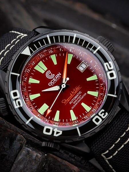 Ocean Crawler Ocean Navigator Swiss Automatic with Titanium Case,  AR Sapphire Crystal #CD-420
