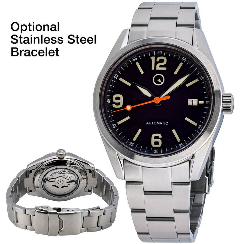 Islander Automatic Watch with Leather Strap and an AR Dome Sapphire Crystal #ISL-53
