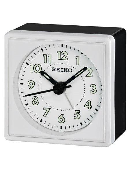 Seiko Alarm Clock with Quiet-Sweep Second Hand #QHE083WLH