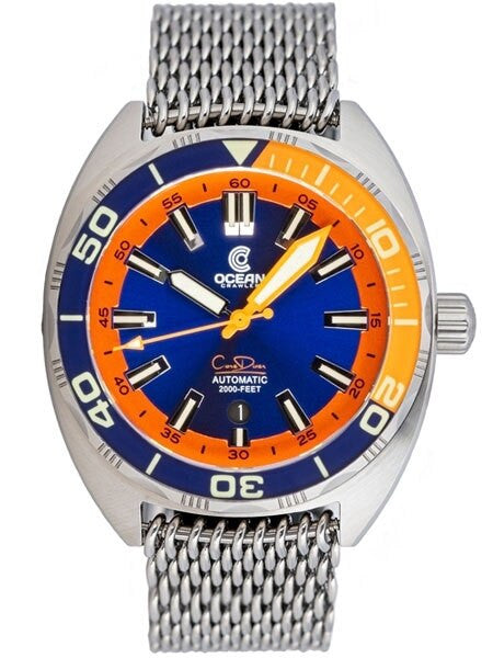 Ocean Crawler Core Diver Swiss Automatic Watch with AR Sapphire Crystal #CD-520