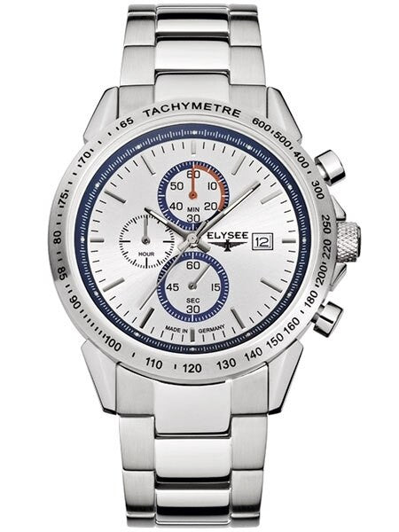 Elysee Arrow Chronograph with Stopwach, 12 Hour Totalizer, and 42mm Case #13264