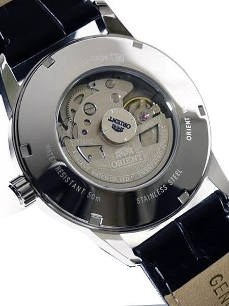 Orient 40.5mm Howard Automatic + Hand Wind Watch with Blue Dial #AC05007D